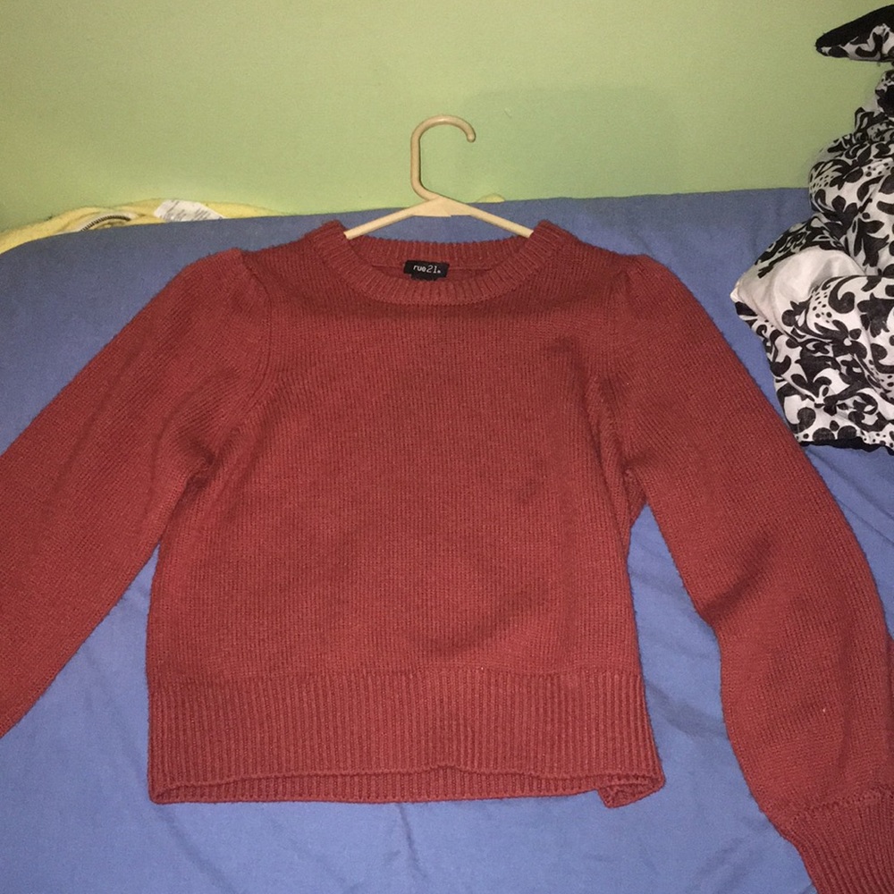 Dark orange cropped sweater